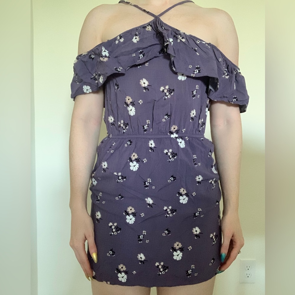 Purple floral dress